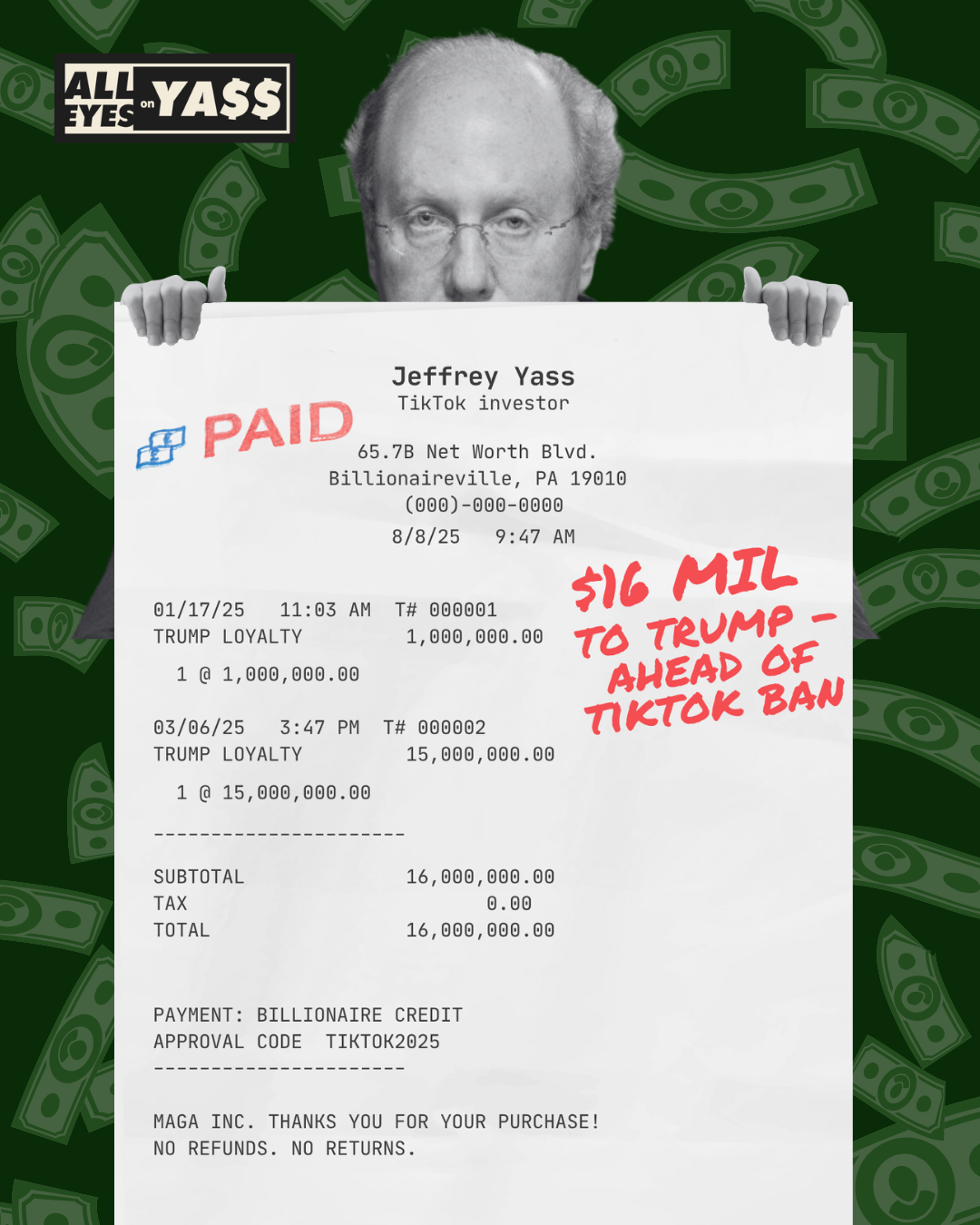 🧾Receipt enclosed: Jeff Yass’s $16 million buyoff
